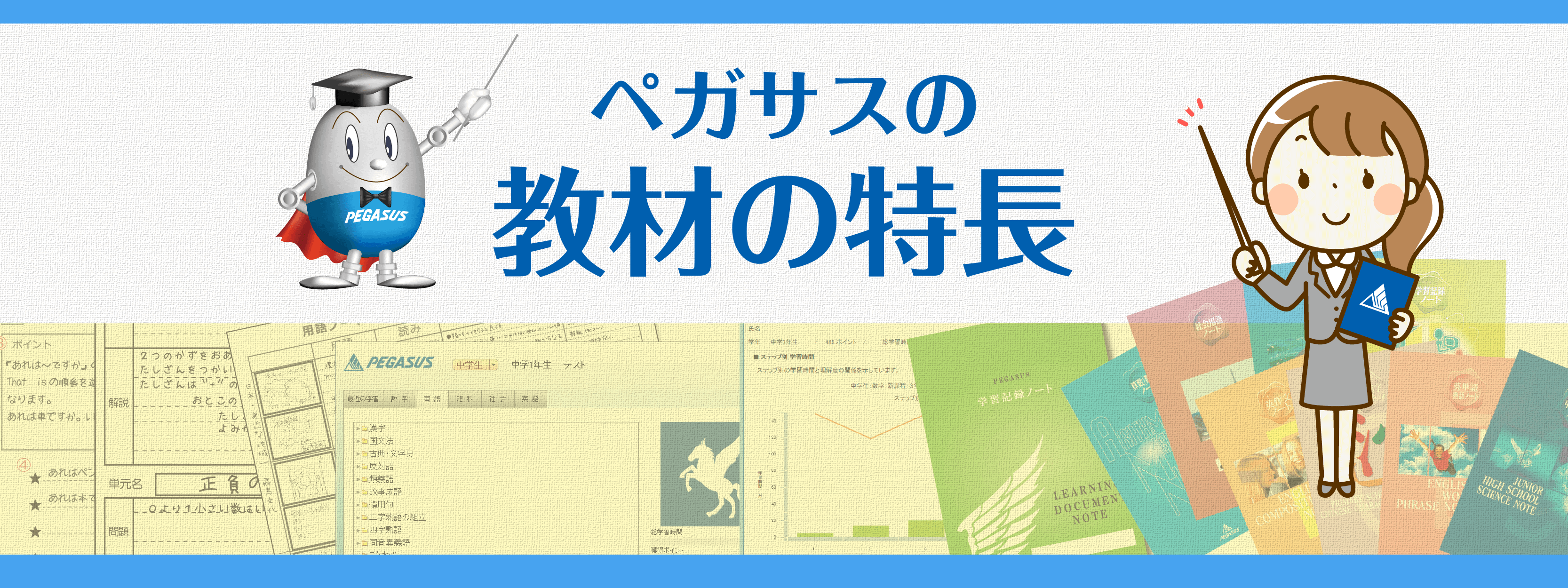 ペガサス　教材の特徴